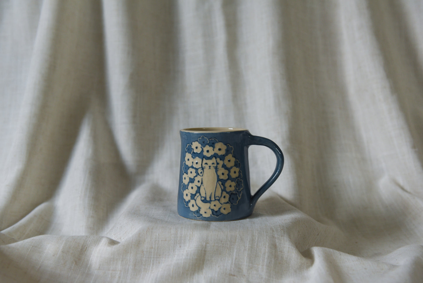 Cat in a Flower Field Mug