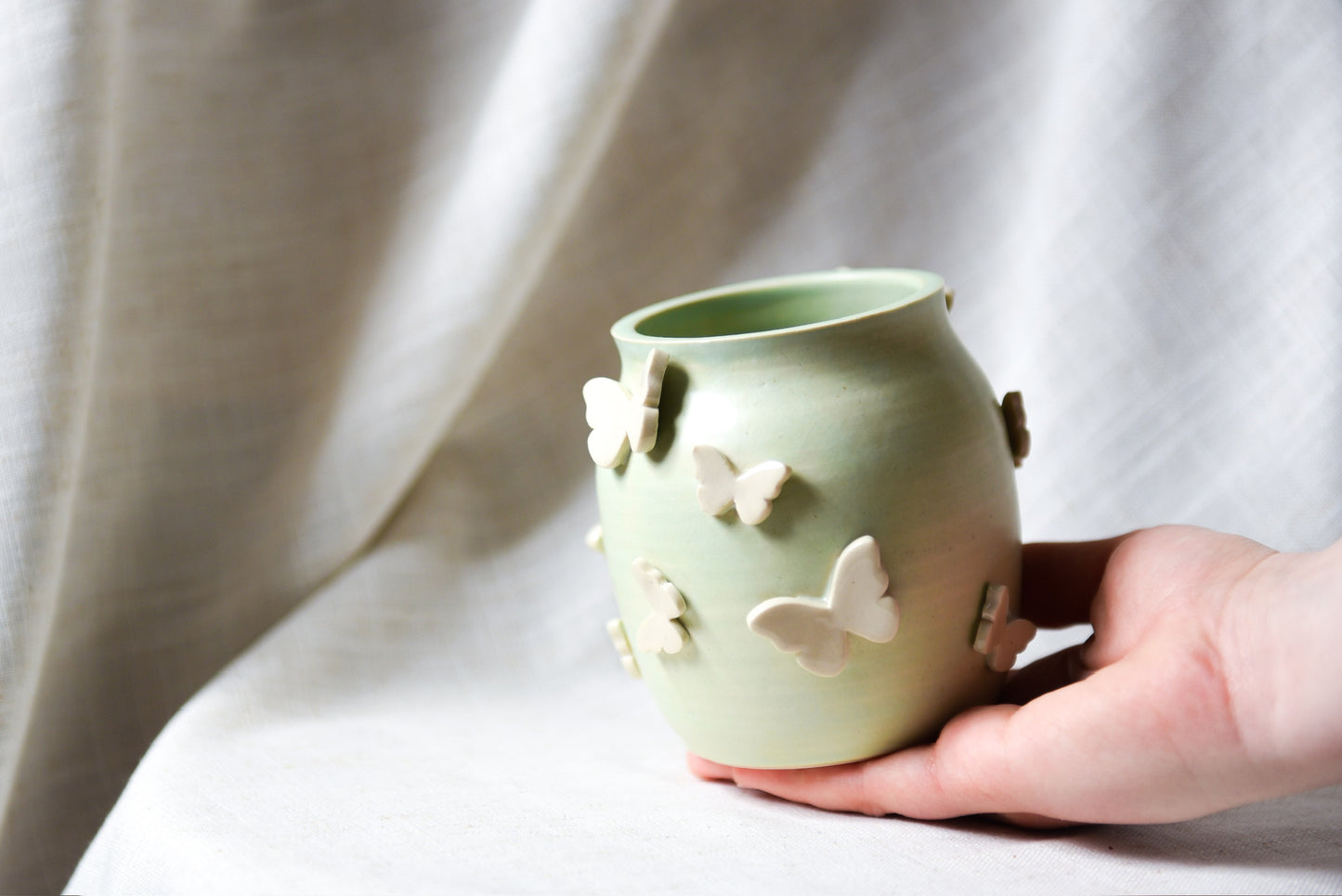 Small green vase