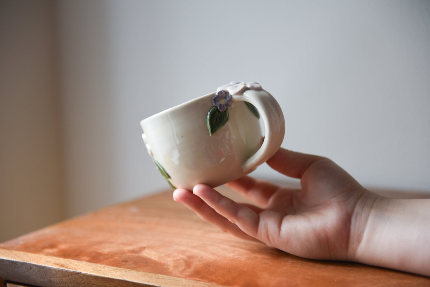 Flower latte mug