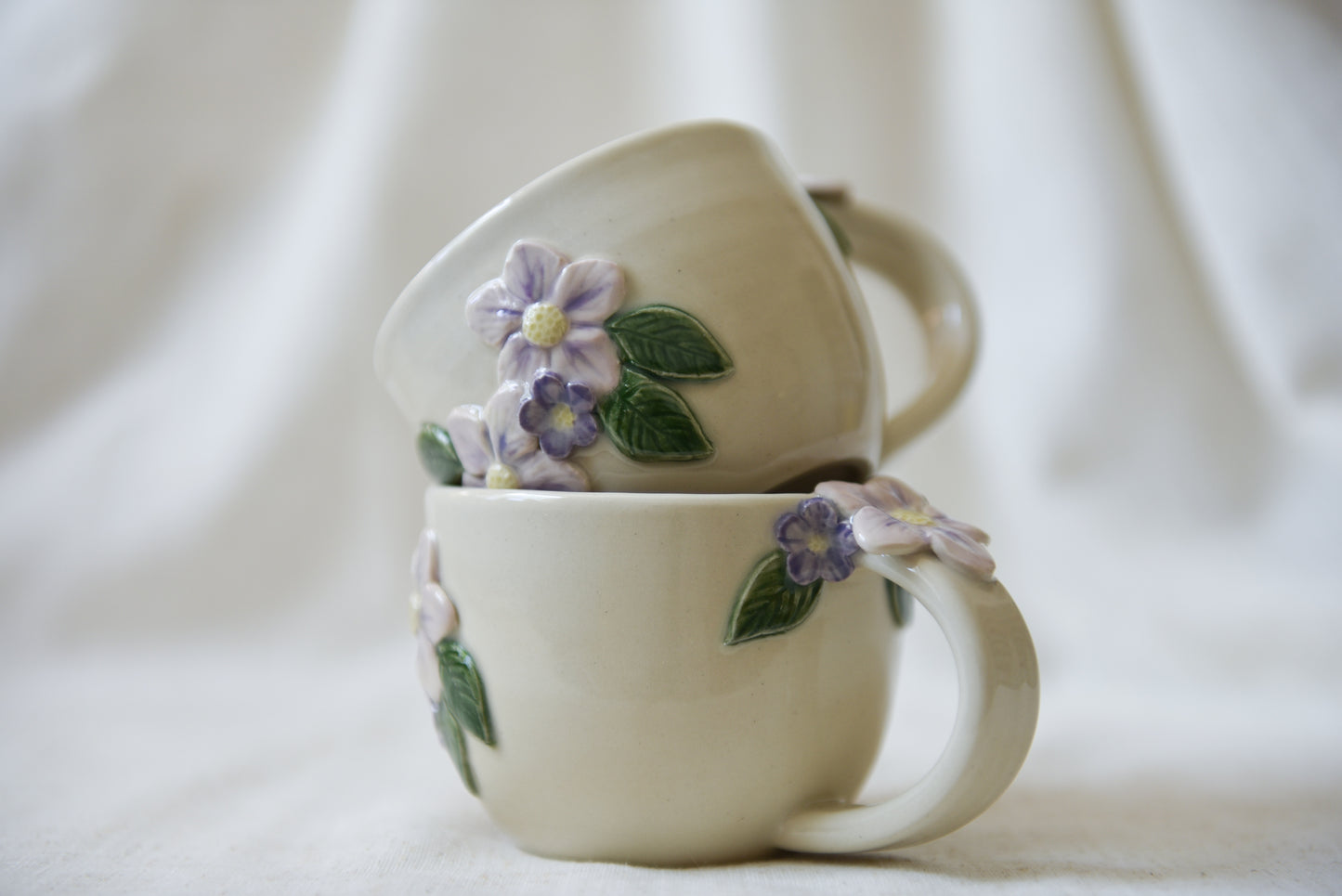 Flower latte mug
