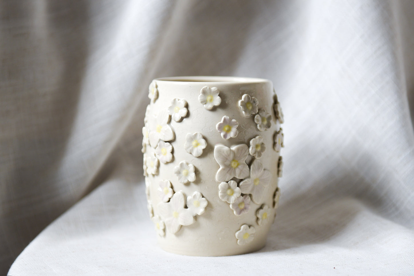 White Flowers Vase