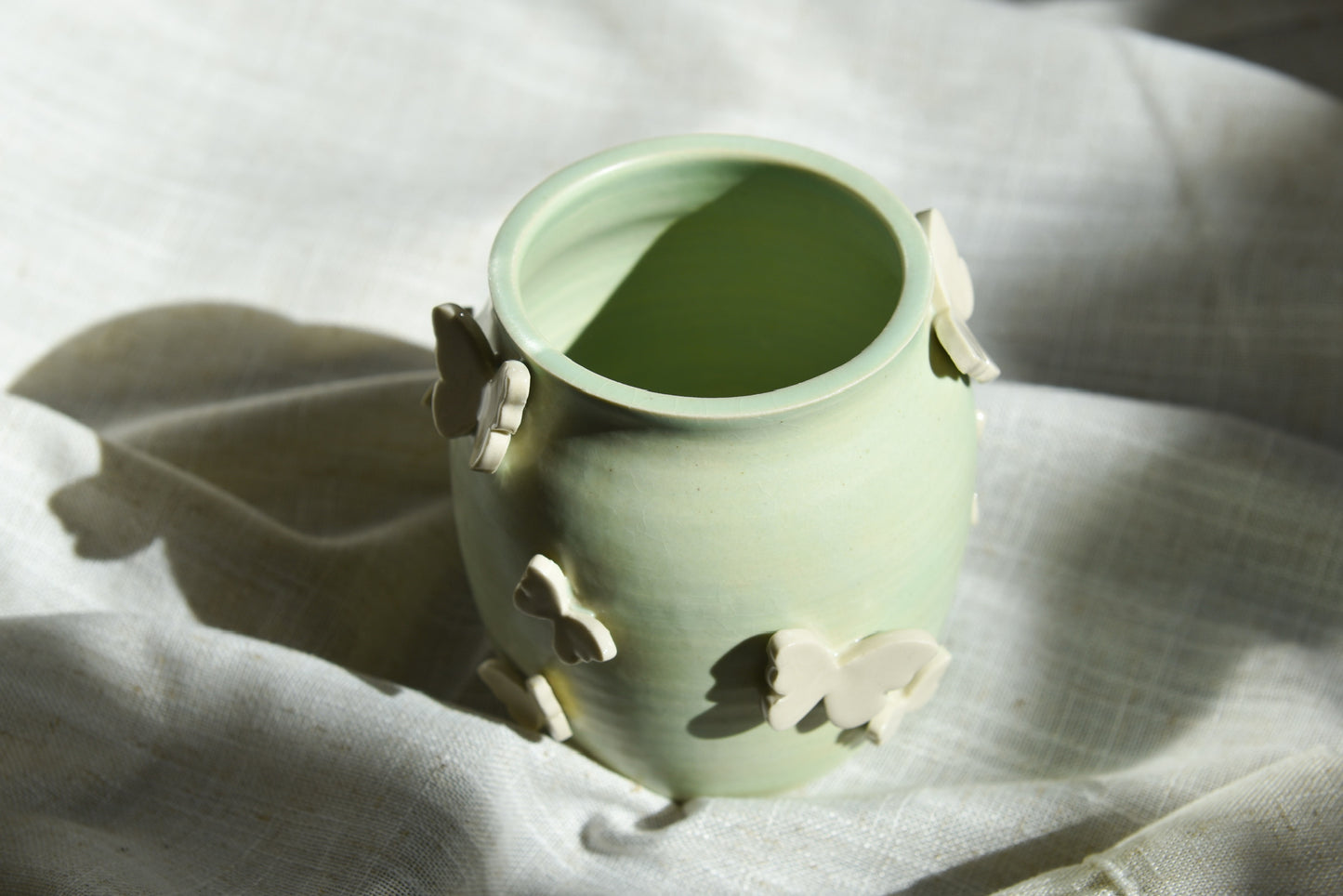 Small green vase