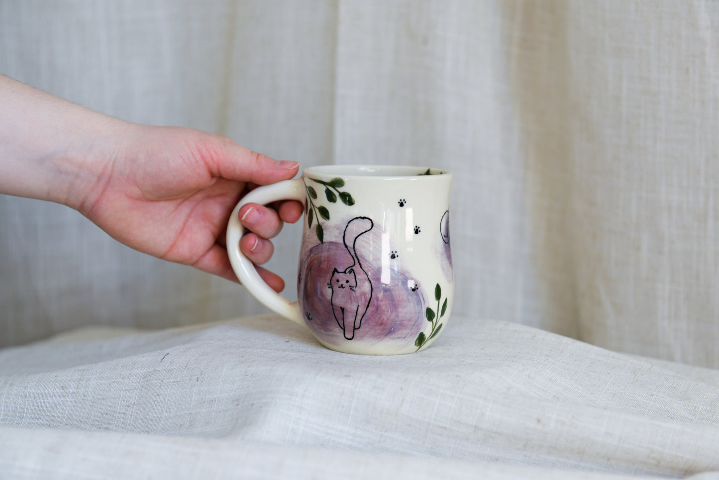 Kitty Mug - Purple