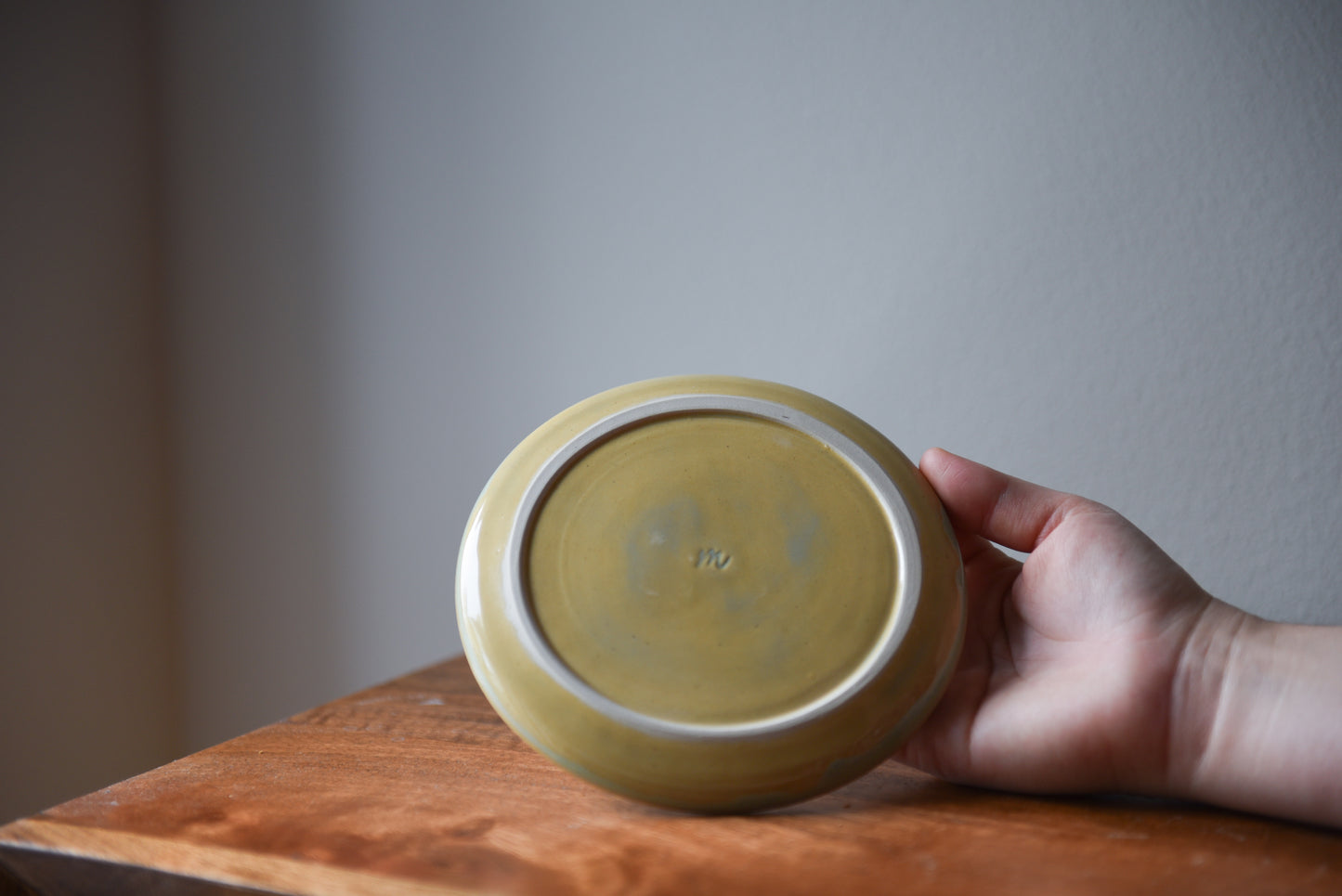 Carved plate - green