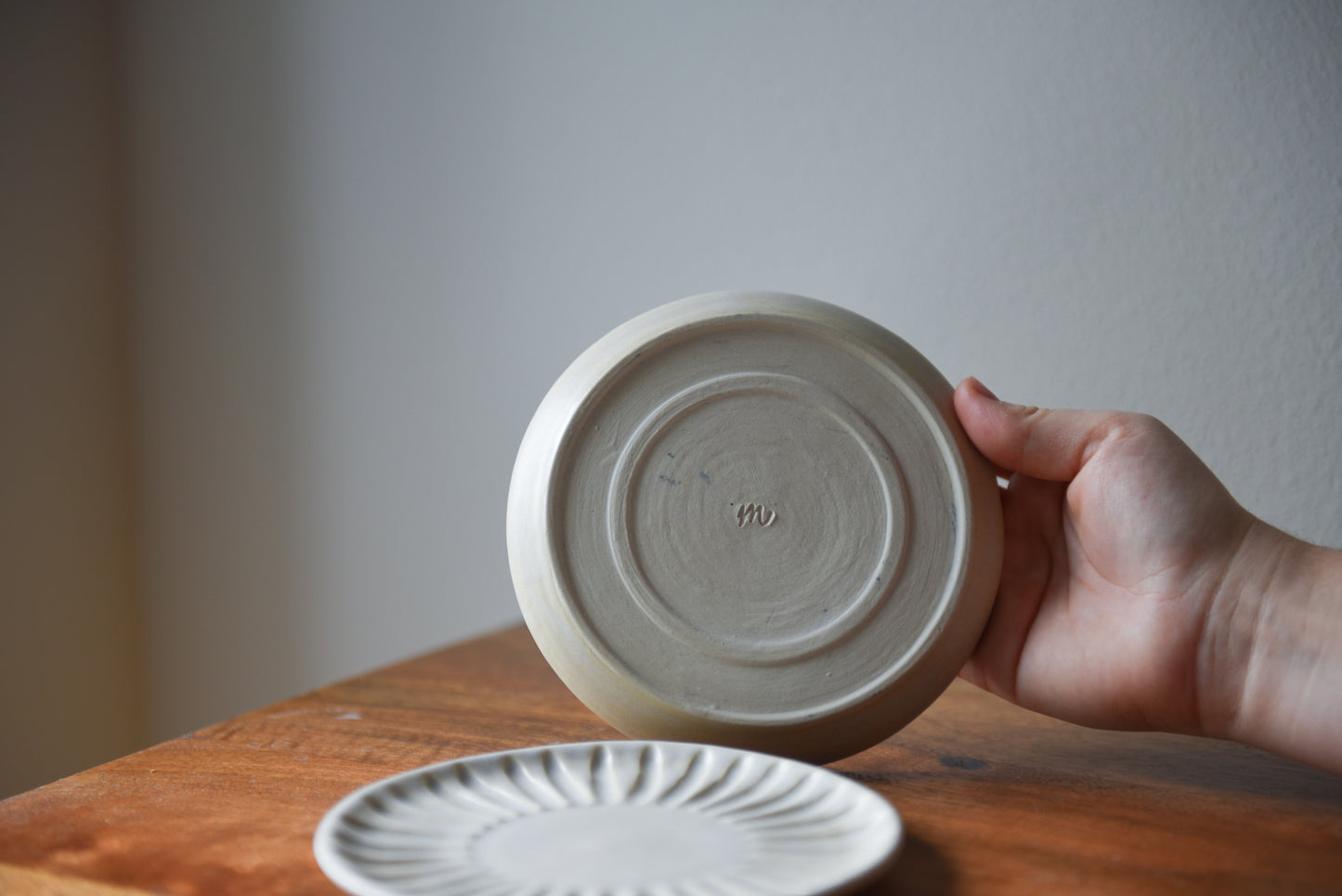 Carved plate - stone