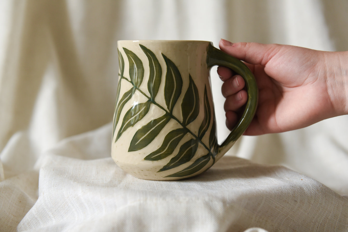 Large Green Vine Mug