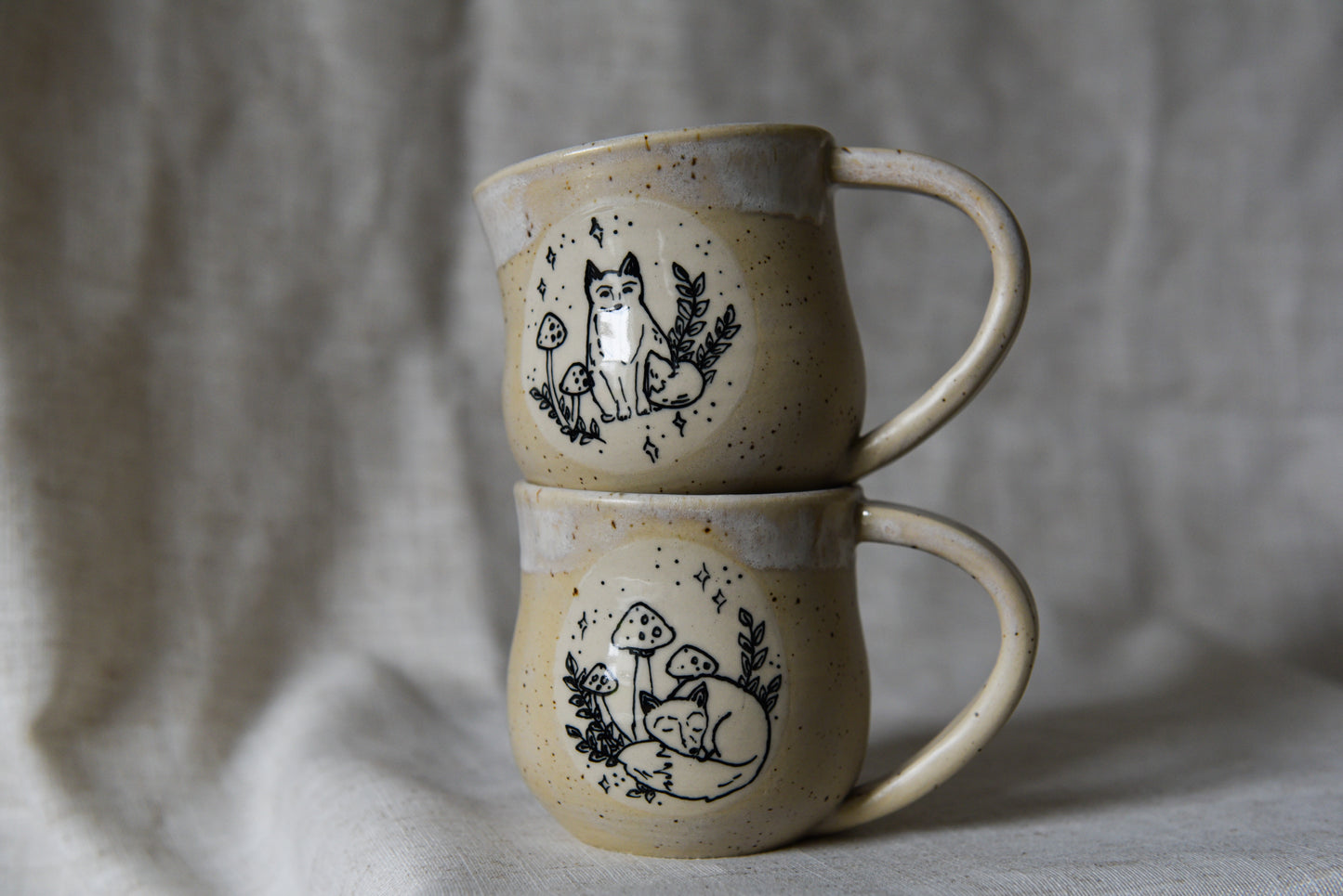 Fox and Mushrooms Mug