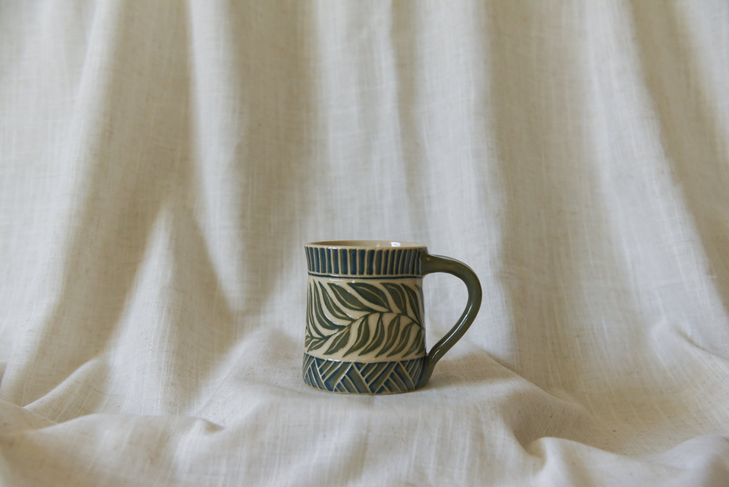 Patterned Leaves Mug