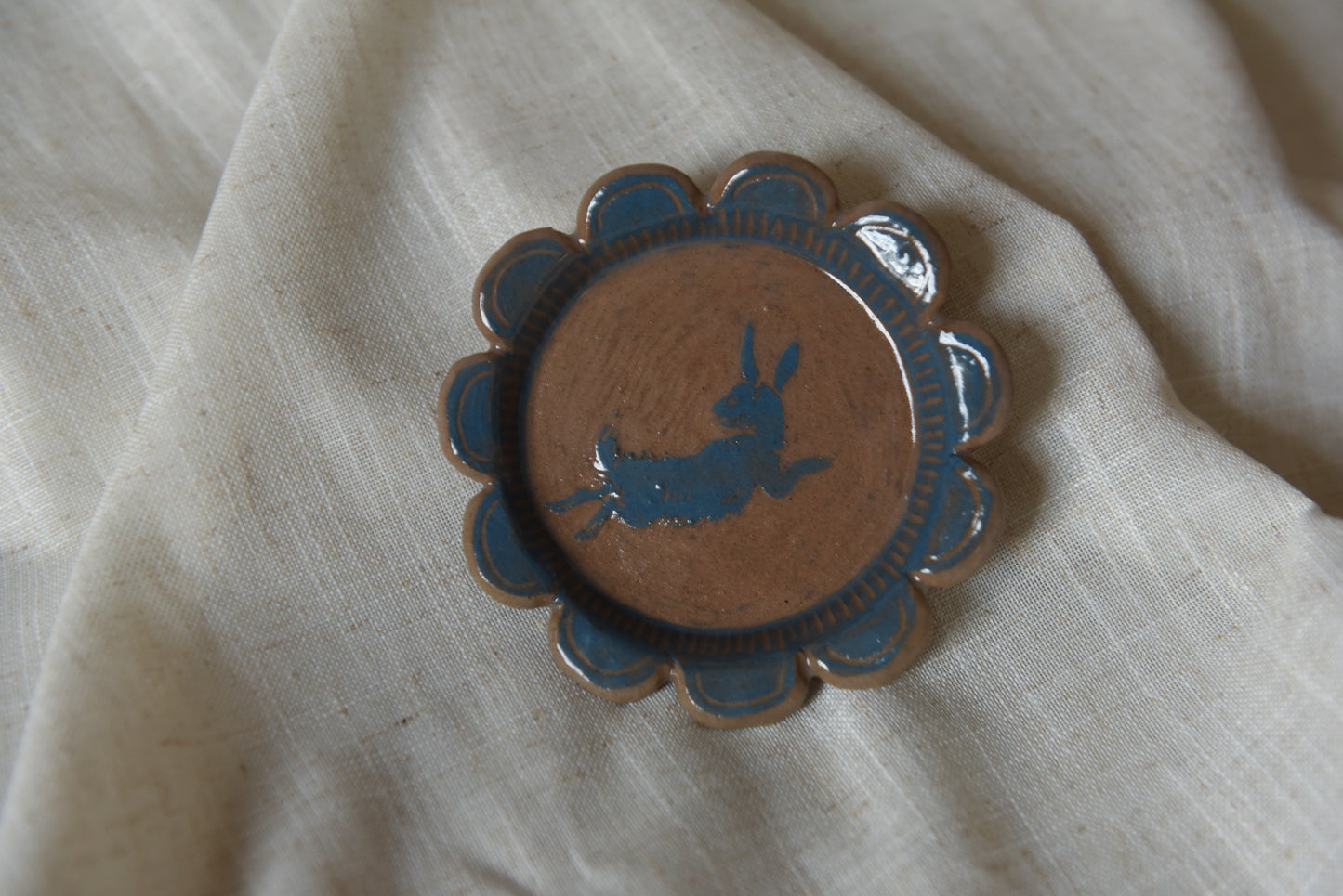 Small Ring Dish - Blue Bunny
