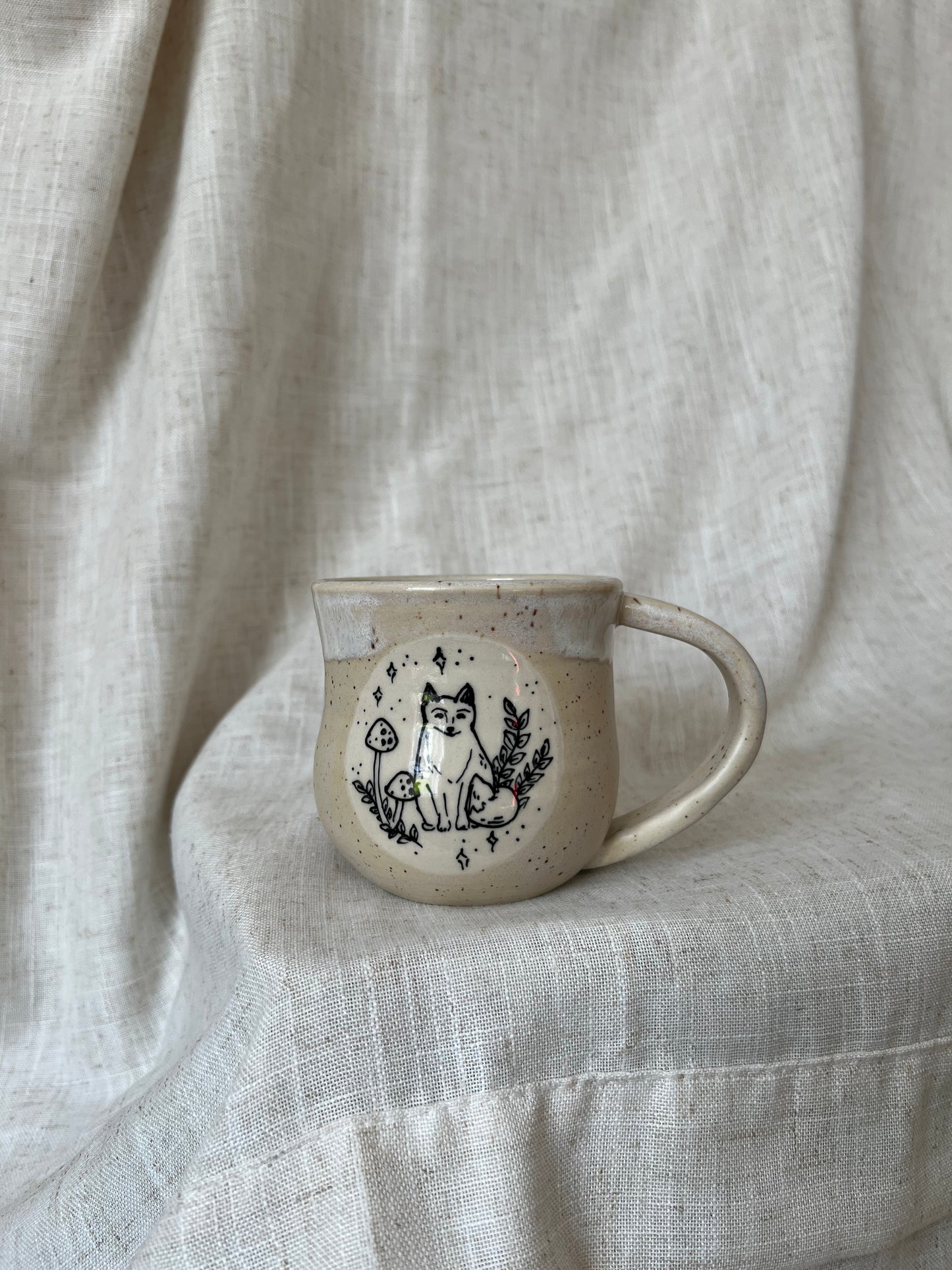 Fox and Mushrooms Mug