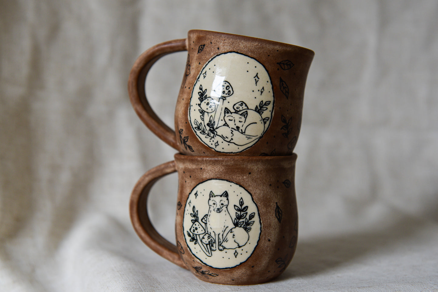 Fox and Mushrooms Mug