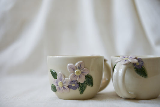 Flower latte mug
