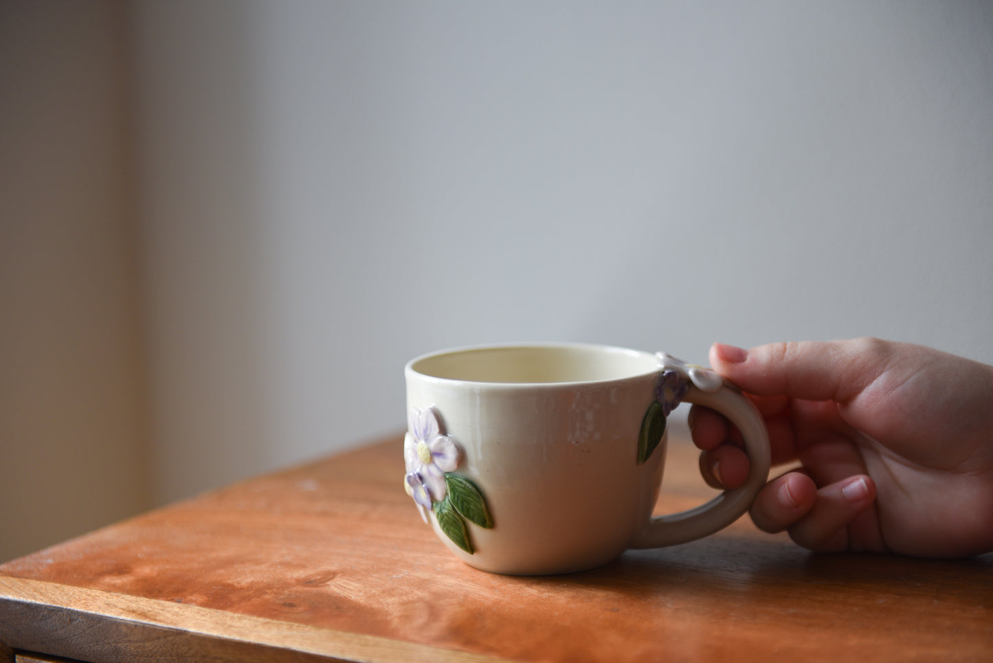 Flower latte mug