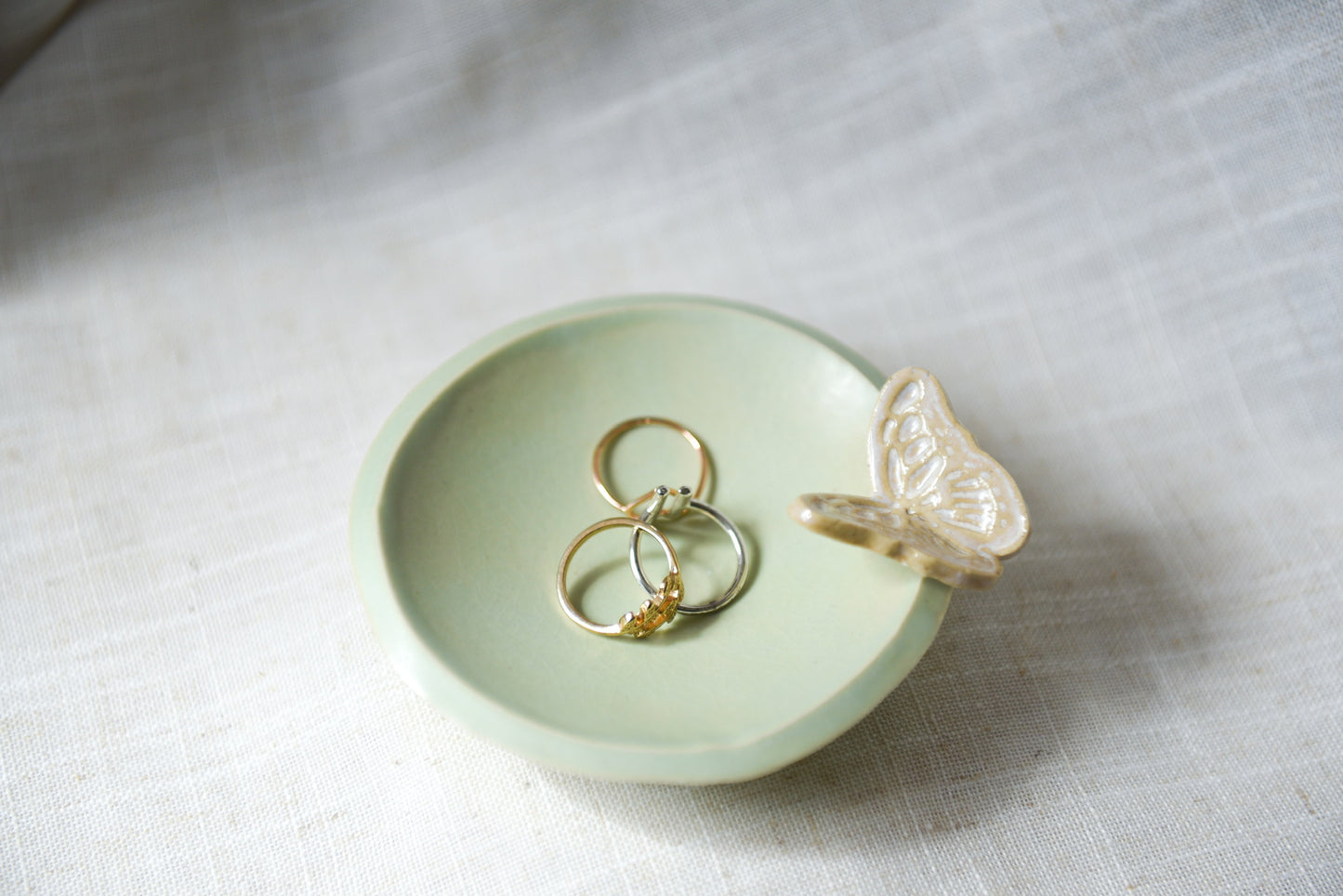 Butterfly ring dish - Green