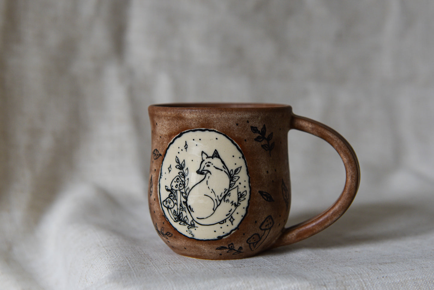 Fox and Mushrooms Mug