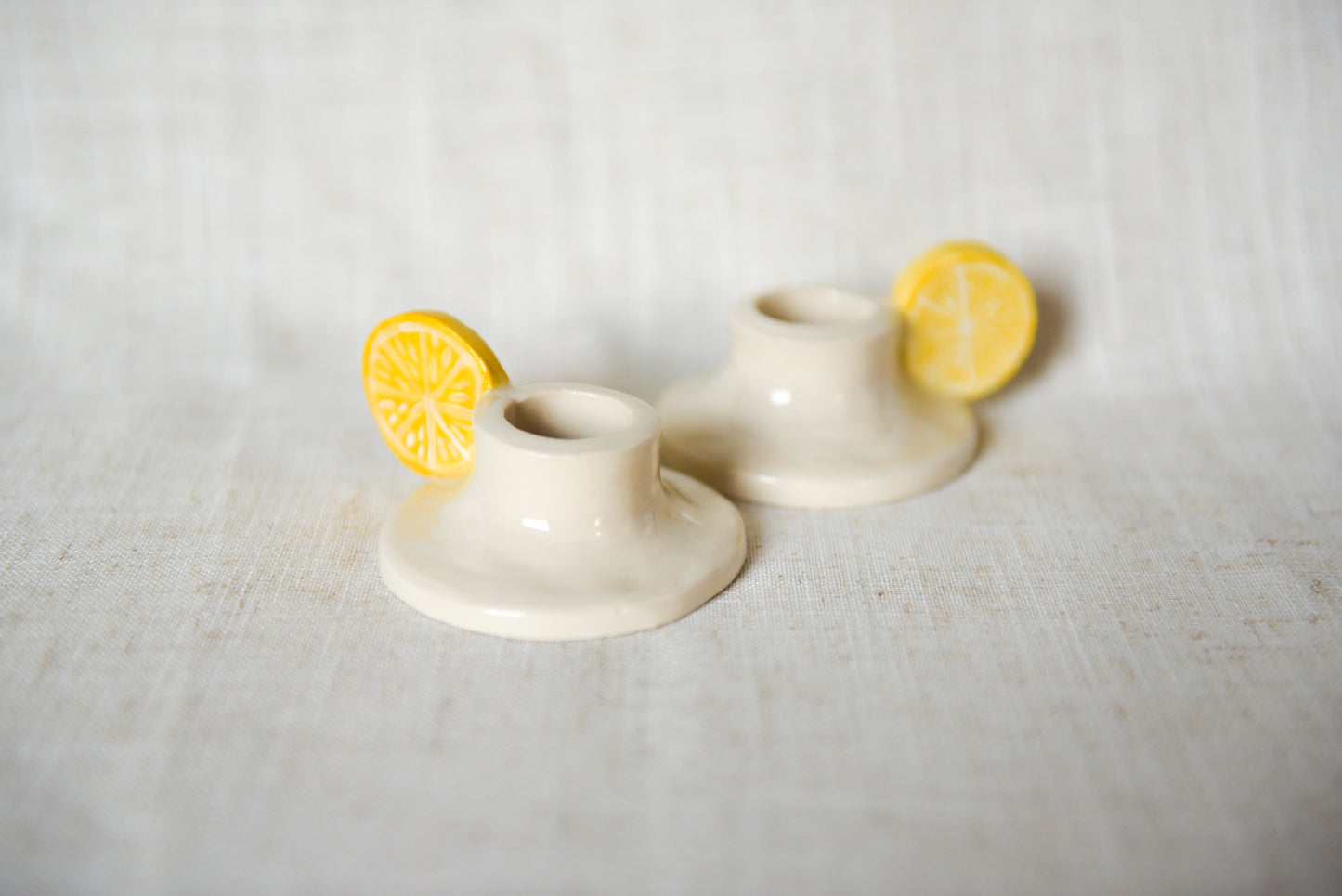 Lemon candle holders