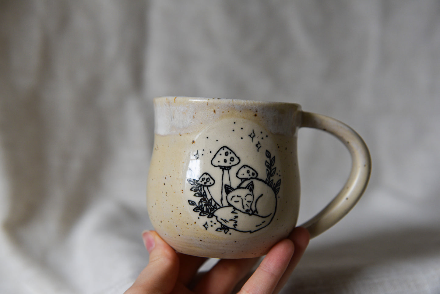 Fox and Mushrooms Mug