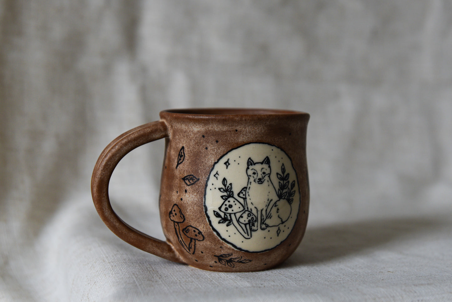 Fox and Mushrooms Mug