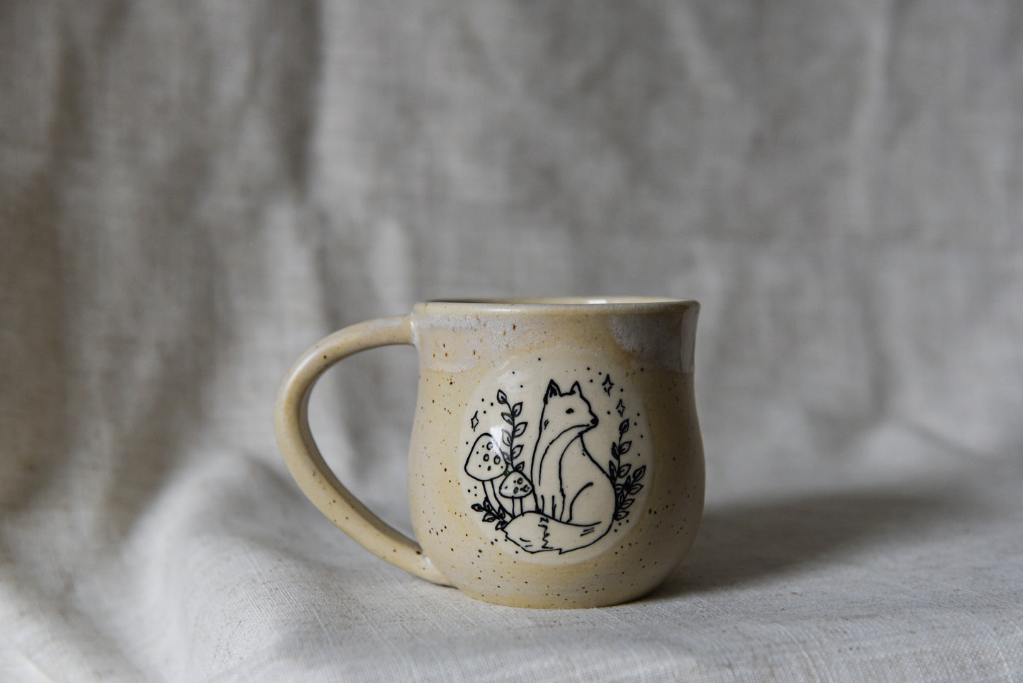 Fox and Mushrooms Mug