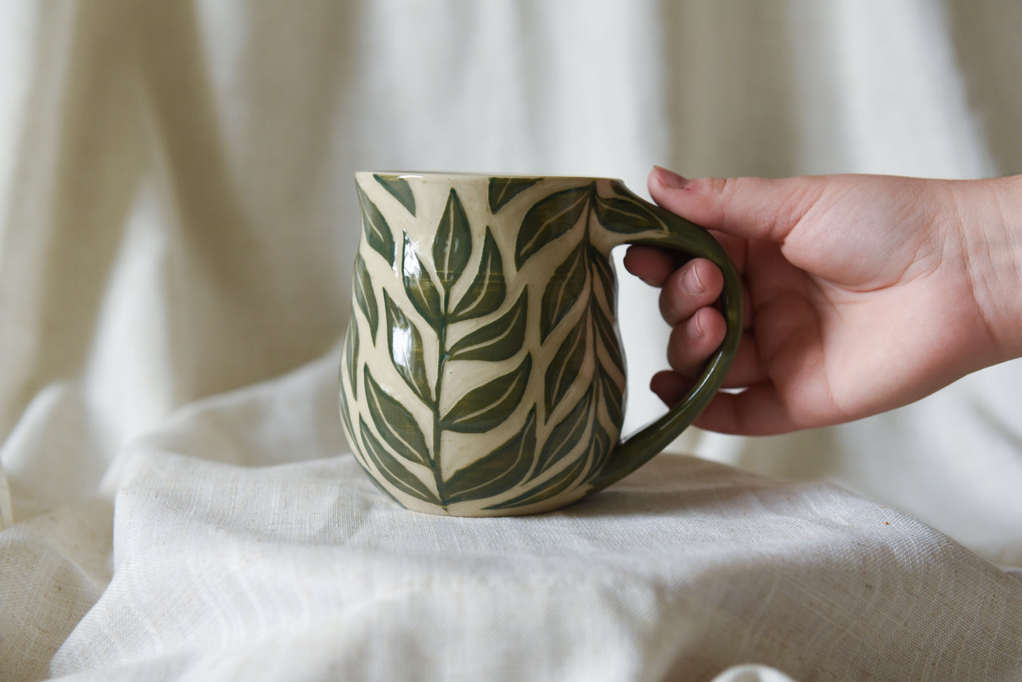 Green Leaves Mug