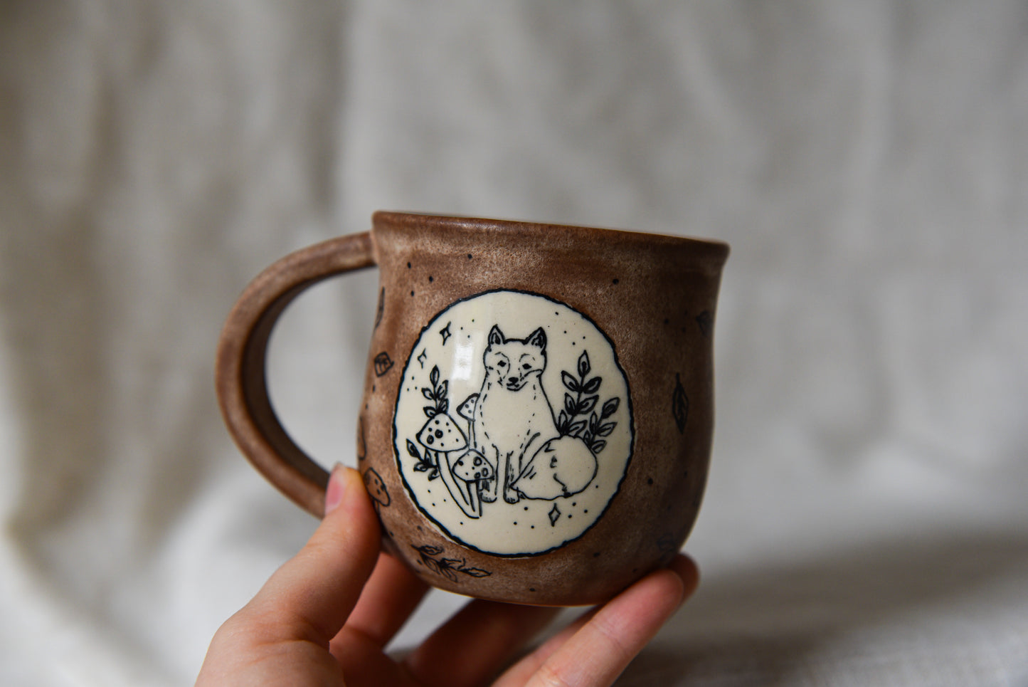 Fox and Mushrooms Mug